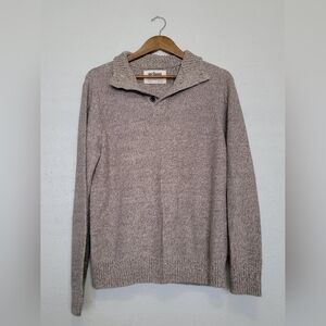 Urban Pipeline Taupe Shawl-Collar Knit Sweater